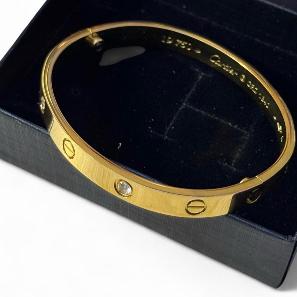 Gold Bracelet with Dime Accents